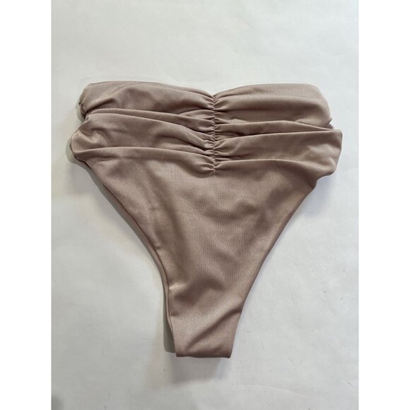 Port de Bras Scrunch Bikini Bottoms in Mauve - Picture 2 of 3